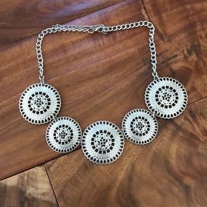 Silver statement necklace